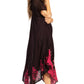 Sakkas Batik Hindi Cap Sleeve Caftan Dress / Cover Up