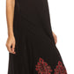 Sakkas Batik Hindi Cap Sleeve Caftan Dress / Cover Up