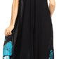 Sakkas Batik Hindi Cap Sleeve Caftan Dress / Cover Up