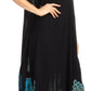 Sakkas Batik Hindi Cap Sleeve Caftan Dress / Cover Up
