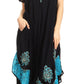 Sakkas Batik Hindi Cap Sleeve Caftan Dress / Cover Up