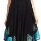 Sakkas Batik Hindi Cap Sleeve Caftan Dress / Cover Up