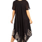 Sakkas Batik Hindi Cap Sleeve Caftan Dress / Cover Up