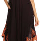 Sakkas Batik Hindi Cap Sleeve Caftan Dress / Cover Up