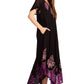 Sakkas Batik Hindi Cap Sleeve Caftan Dress / Cover Up