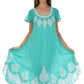 Sakkas Batik Hindi Cap Sleeve Caftan Dress / Cover Up