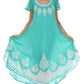Sakkas Batik Hindi Cap Sleeve Caftan Dress / Cover Up
