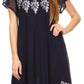 Sakkas Batik Hindi Cap Sleeve Caftan Dress / Cover Up