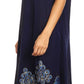 Sakkas Batik Hindi Cap Sleeve Caftan Dress / Cover Up