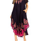 Sakkas Batik Hindi Cap Sleeve Caftan Dress / Cover Up