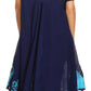 Sakkas Batik Hindi Cap Sleeve Caftan Dress / Cover Up
