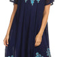 Sakkas Batik Hindi Cap Sleeve Caftan Dress / Cover Up