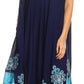 Sakkas Batik Hindi Cap Sleeve Caftan Dress / Cover Up