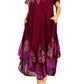 Sakkas Batik Hindi Cap Sleeve Caftan Dress / Cover Up