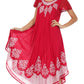 Sakkas Batik Hindi Cap Sleeve Caftan Dress / Cover Up