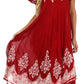 Sakkas Batik Hindi Cap Sleeve Caftan Dress / Cover Up
