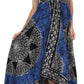 Sakkas Batik Medallion Handkerchief Hem Adjustable Dress