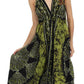 Sakkas Batik Medallion Handkerchief Hem Adjustable Dress