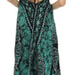 Sakkas Batik Medallion Handkerchief Hem Adjustable Dress