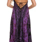 Sakkas Batik Medallion Handkerchief Hem Adjustable Dress