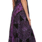 Sakkas Batik Medallion Handkerchief Hem Adjustable Dress