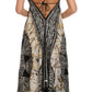 Sakkas Batik Medallion Handkerchief Hem Adjustable Dress