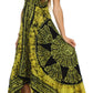 Sakkas Batik Medallion Handkerchief Hem Adjustable Dress