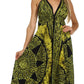 Sakkas Batik Medallion Handkerchief Hem Adjustable Dress