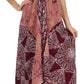Sakkas Batik Medallion Handkerchief Hem Adjustable Dress