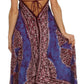 Sakkas Batik Medallion Handkerchief Hem Adjustable Dress