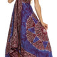 Sakkas Batik Medallion Handkerchief Hem Adjustable Dress