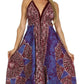 Sakkas Batik Medallion Handkerchief Hem Adjustable Dress