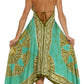 Sakkas Batik Medallion Handkerchief Hem Adjustable Dress