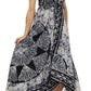 Sakkas Batik Medallion Handkerchief Hem Adjustable Dress