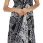 Sakkas Batik Medallion Handkerchief Hem Adjustable Dress