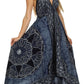 Sakkas Batik Medallion Handkerchief Hem Adjustable Dress