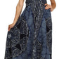 Sakkas Batik Medallion Handkerchief Hem Adjustable Dress