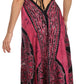 Sakkas Batik Medallion Handkerchief Hem Adjustable Dress