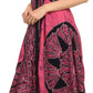 Sakkas Batik Medallion Handkerchief Hem Adjustable Dress