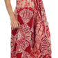 Sakkas Batik Medallion Handkerchief Hem Adjustable Dress
