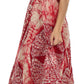 Sakkas Batik Medallion Handkerchief Hem Adjustable Dress