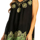 Sakkas Batik Embroidered V-Neck Sleeveless Blouse
