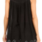 Sakkas Batik Embroidered V-Neck Sleeveless Blouse
