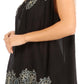 Sakkas Batik Embroidered V-Neck Sleeveless Blouse