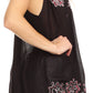 Sakkas Batik Embroidered V-Neck Sleeveless Blouse