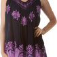 Sakkas Batik Embroidered V-Neck Sleeveless Blouse