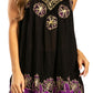 Sakkas Batik Embroidered V-Neck Sleeveless Blouse