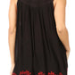 Sakkas Batik Embroidered V-Neck Sleeveless Blouse