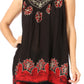 Sakkas Batik Embroidered V-Neck Sleeveless Blouse