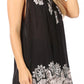 Sakkas Batik Embroidered V-Neck Sleeveless Blouse